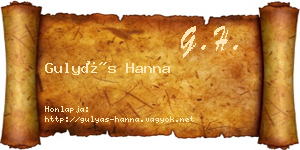 Gulyás Hanna névjegykártya