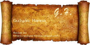 Gulyás Hanna névjegykártya